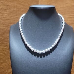 Elegant RALPH LAUREN Silver Bead Choker Necklace